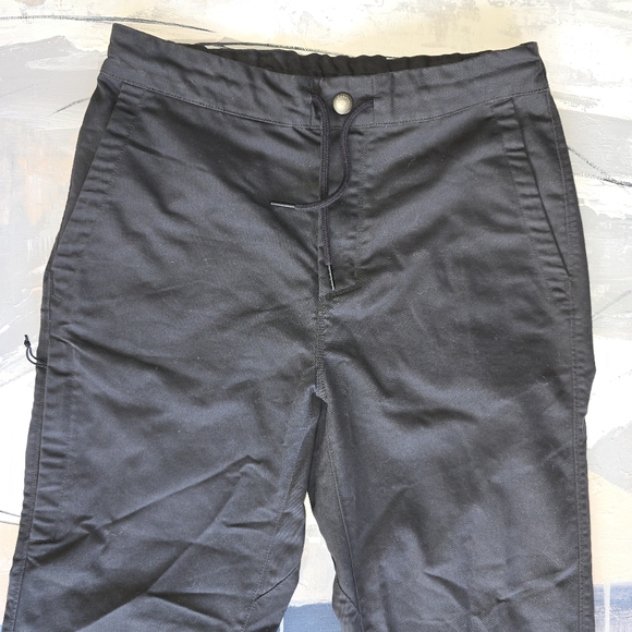 Patagonia Twill Traveler Pants Mens Sz Small Black Drawstring Tapered Jogger - Picture 4 of 7